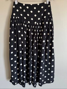 Marc Jacobs Black and White Polka Dot Midi Skirt “The 80s Skirt”- 2 / xs / 26